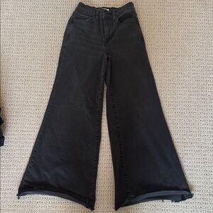 Frame Denim Black Flare Jeans